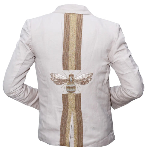 HAND BEADED BEE BLAZER